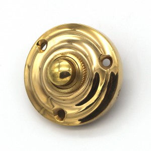 Sonnette Art Nouveau en laiton patiné | Plaque de sonnette avec bouton de sonnette| Sonnette antique B9241